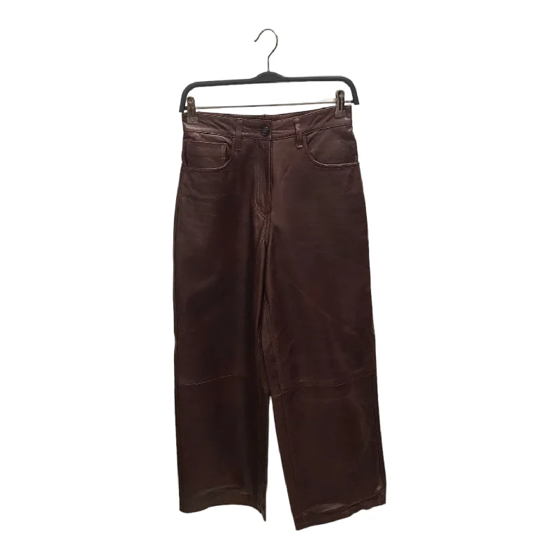 DRIES VAN NOTEN/Bootcut Pants/27/Leather/BRD/