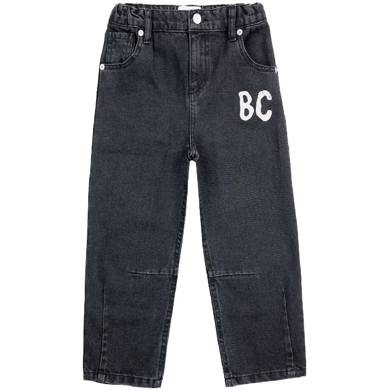 Bobo Choses Black B.C Shadow Denim Baggy Pants