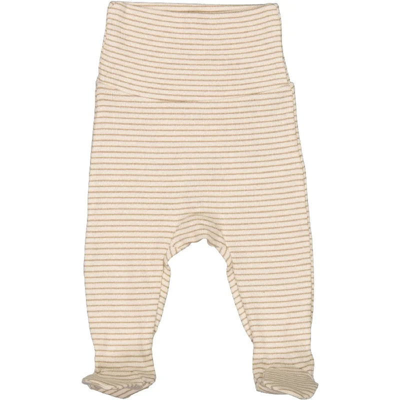 MarMar New Born Modal Fine Rib Sandstone Stripe Pixa Pants