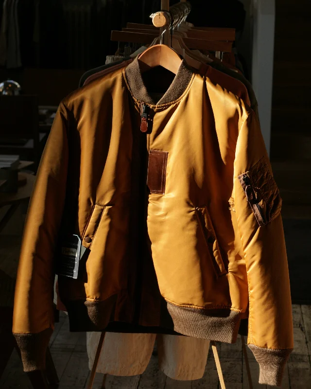 B-15B (MOD) - Thin Down Flight Jacket in Golden Mustard