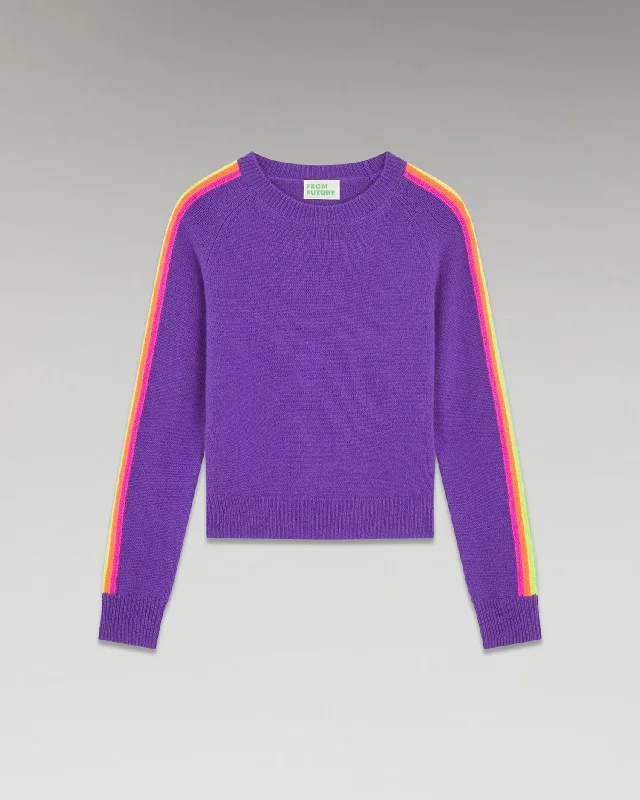 Pullover Crewneck 2301wpr00094 7002-Violet-Fluo