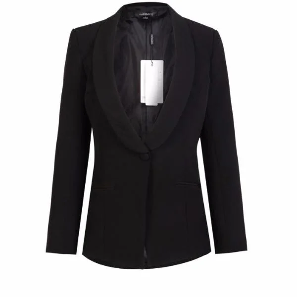 Solid Black Women Blazer