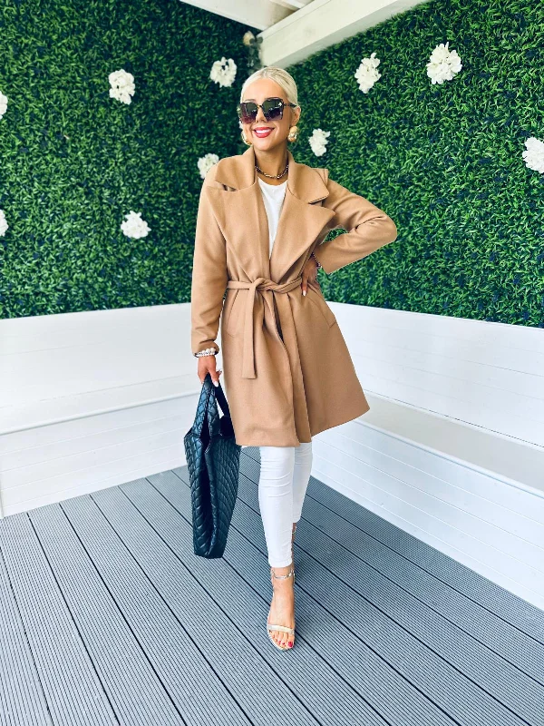 Kylie Belted Coat Camel