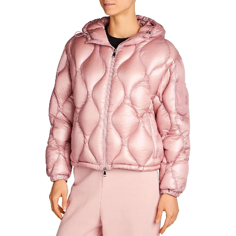 Moncler Womens Anthon Quilted Hooded Puffer Jacket