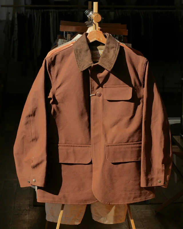 Oiled-Duck Hunting Jacket in Brown