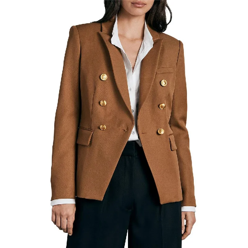 Rag & Bone Womens Preston Wool Blend Business Double-Breasted Blazer