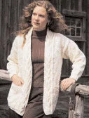 Free Cable Trim Jacket Knit Pattern