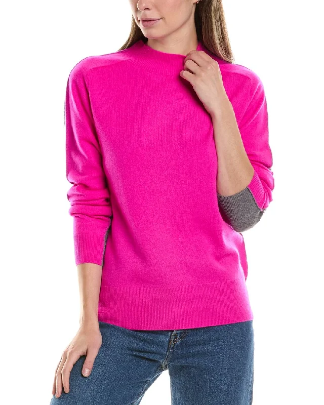 InCashmere Splice Cashmere Sweater