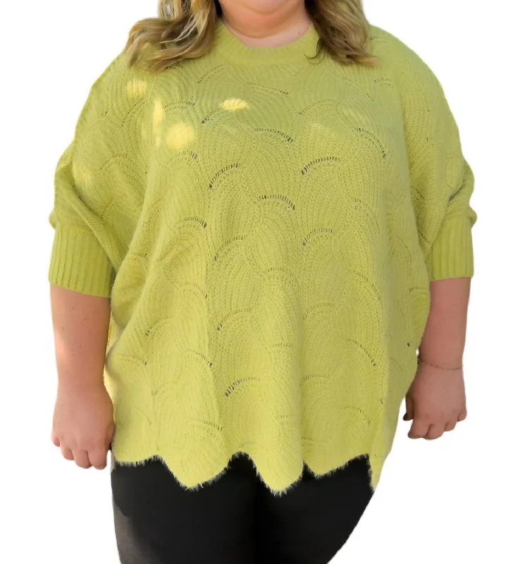 Retro Sweater - Plus In Pistachio