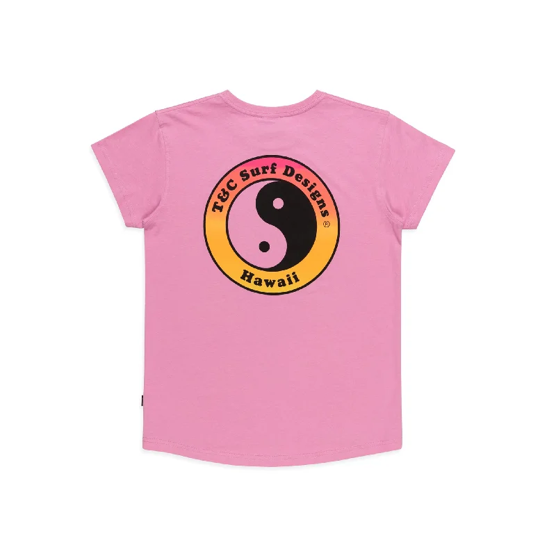 T&C Surf Designs Women YY Logo S/S Tee - Rose