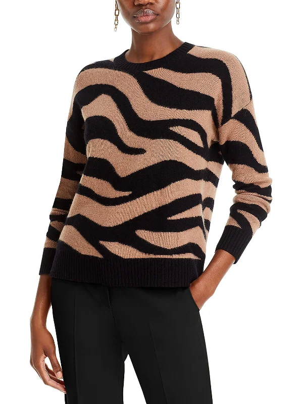 Womens Cashmere Shirt Crewneck Sweater