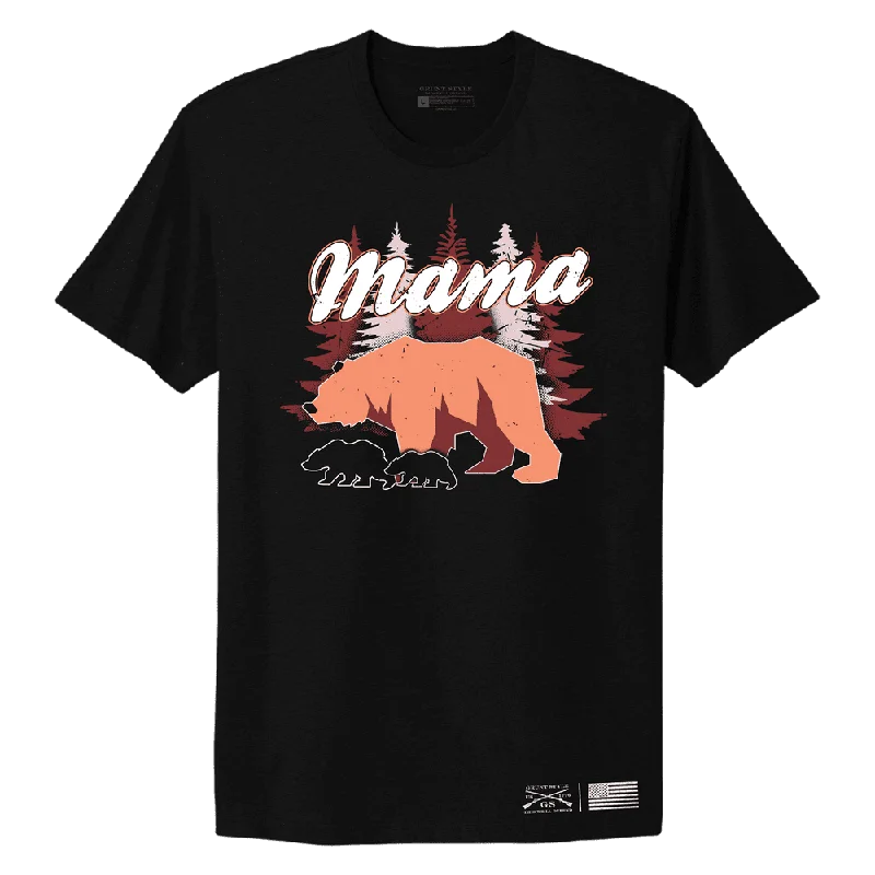 Women's Mama Bear Boyfriend Fit T-Shirt - Black