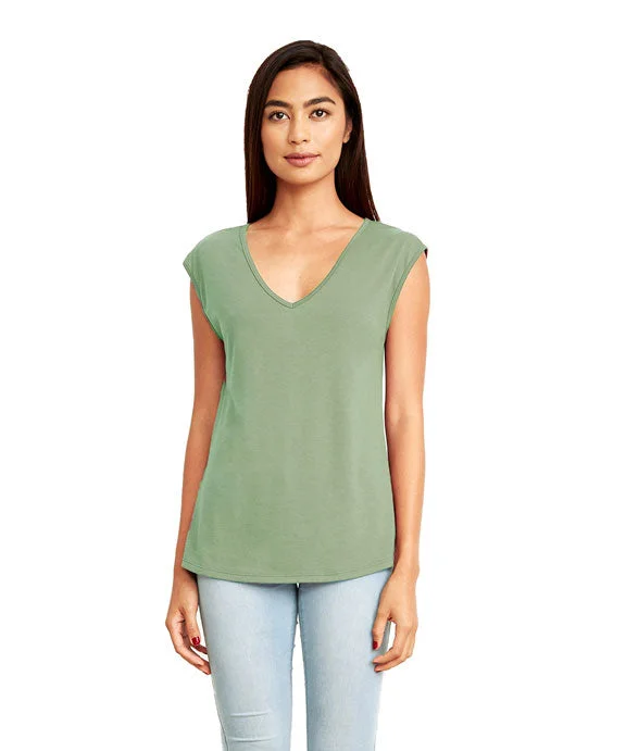 N5040 - Next Level Ladies Festival Sleeveless V-Neck Tee | Stonewash Green