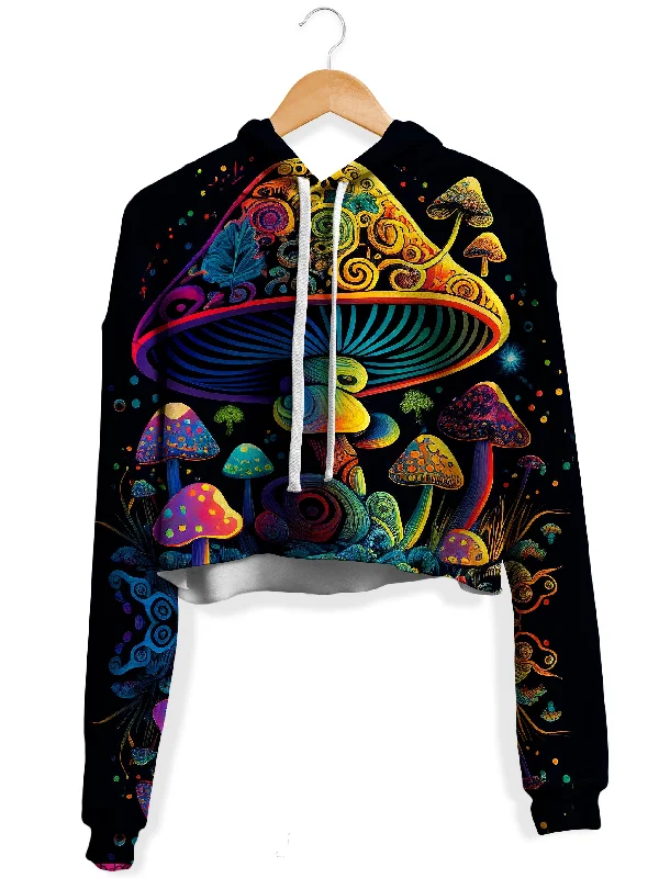 Shroom Melt Fleece Crop Hoodie