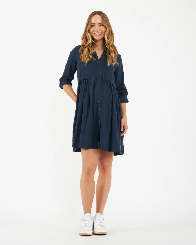 Demi Tencel Dress  Navy