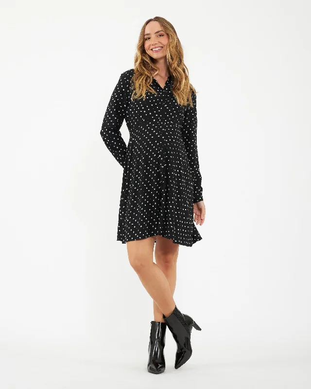 Fifi Shirt Dress  Black