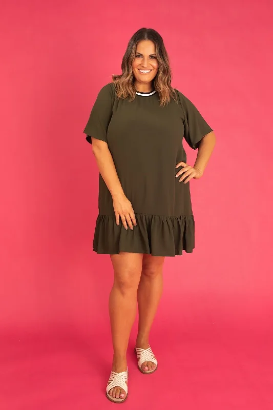 Gabriella Dress Khaki Tall