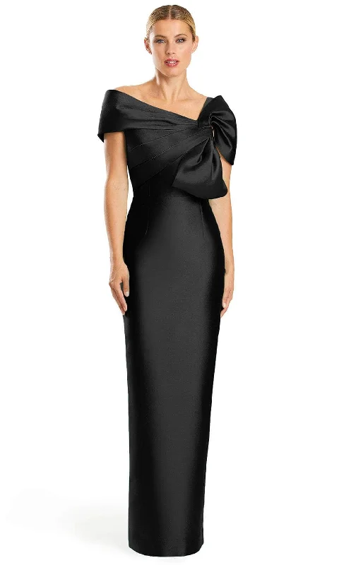 Alexander by Daymor 1885F23 - Off-Shoulder Bow Accented Evening Dress