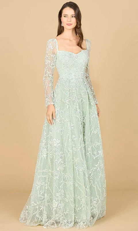 Lara Dresses 29151 - Floral Lace Long Sleeve Dress