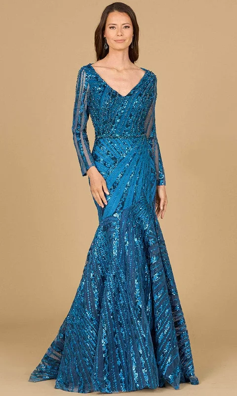 Lara Dresses 29188 - Long Sleeve Embellished Evening Gown