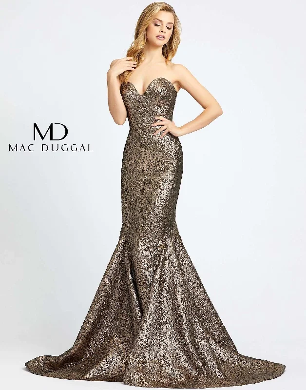 Mac Duggal 66025 Prom Long Strapless Mermaid Dress