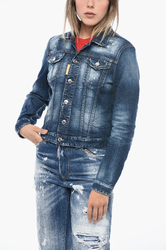 Dsquared2 Delavè Denim Jacket with Utility Breast-pockets