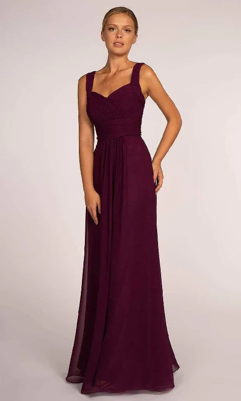 Elizabeth K - Sleeveless Shirred Chiffon Long Dress GL2608