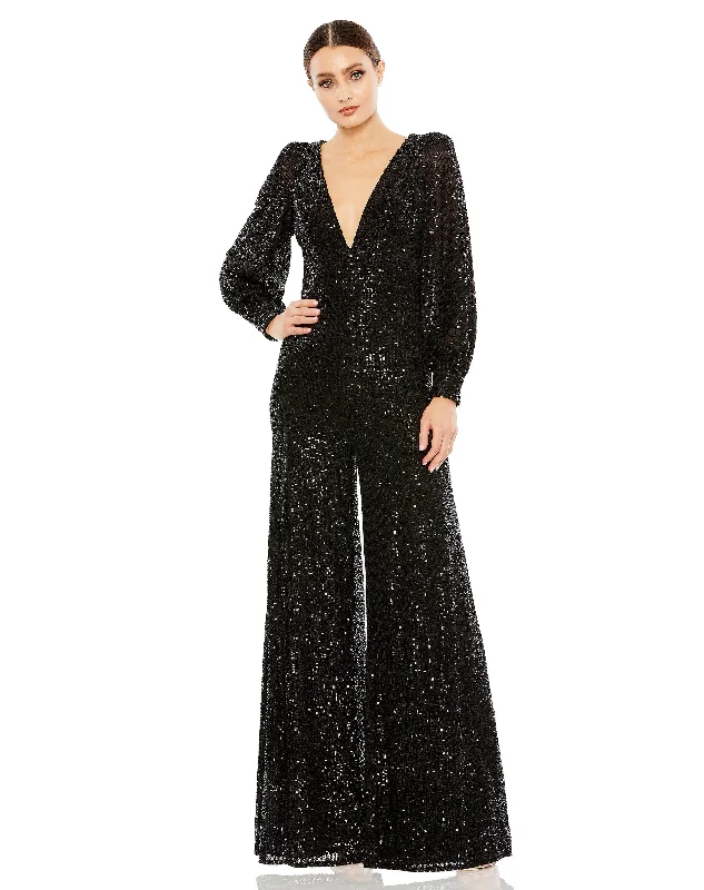 Mac Duggal 42028 Long Sleeve Formal Jumpsuit