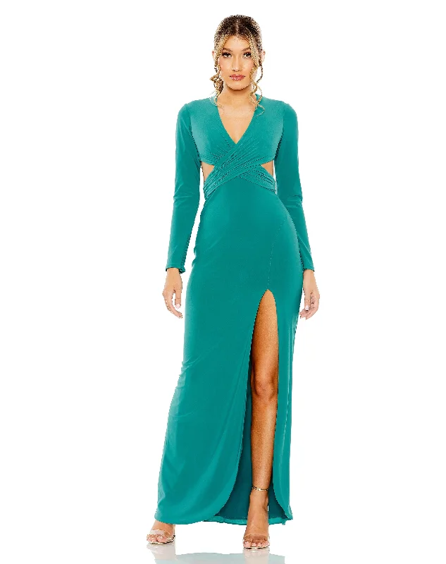 Mac Duggal 42074 Long Sleeve Fitted Formal Dress