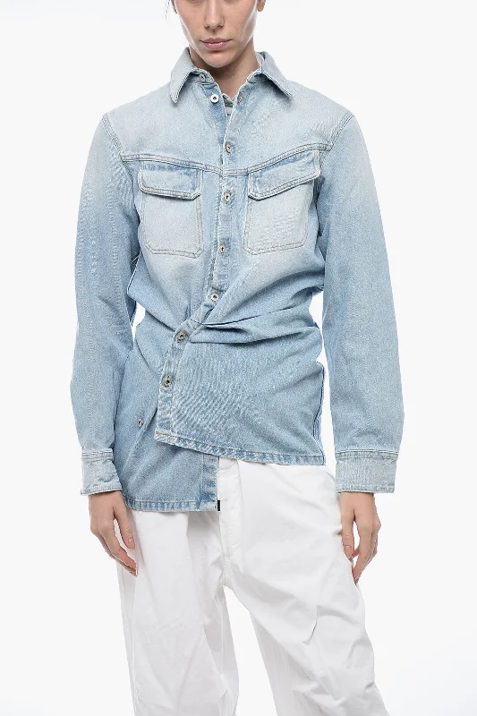 Off-White SEASONAL Denim TOYBOX Jacket with Logo Buttons