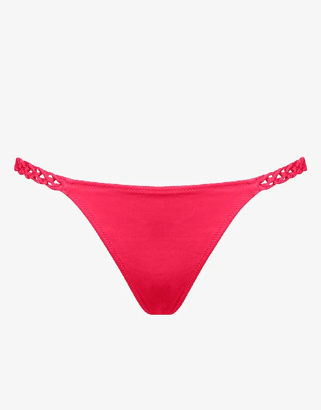 Macrame Love Bikini Pant - Luscious Red