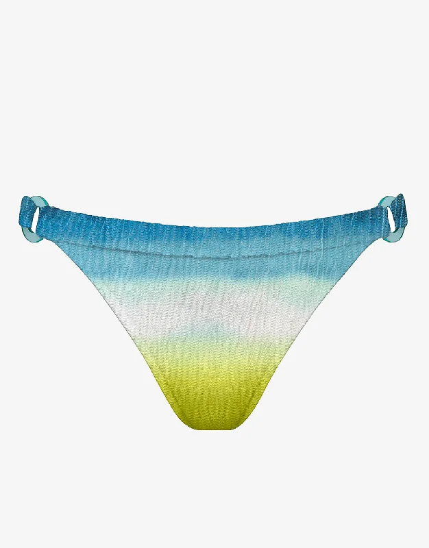 Ombre Flow Ring Side Bikini Pant - Aqua Shades