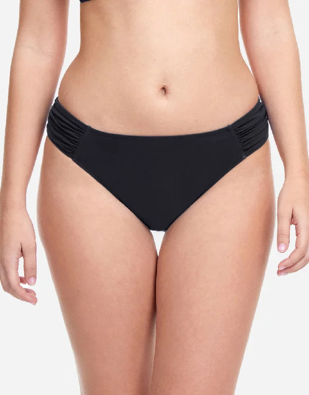 Profile Tutti Frutti Ruched Side Bikini Pant - Black